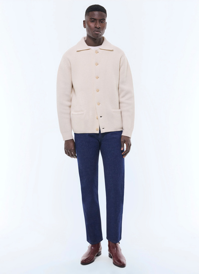 Cardigan ecru homme Fursac - A2GADI-GA07-A002