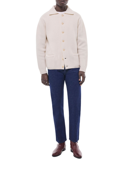 Cardigan blanc homme laine certifiée Fursac - A2GADI-GA07-A002