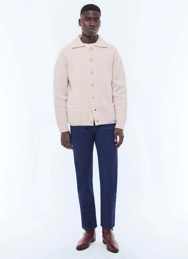 Cardigan ecru homme Fursac - A2GADI-GA07-A002