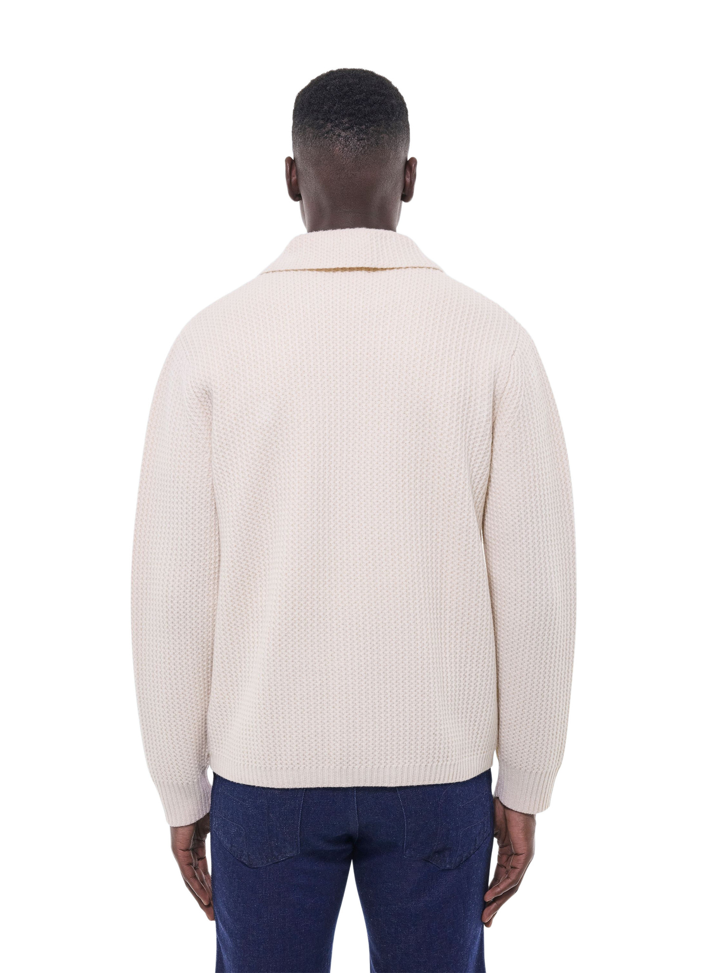 Cardigan ecru homme laine certifiée Fursac - A2GADI-GA07-A002
