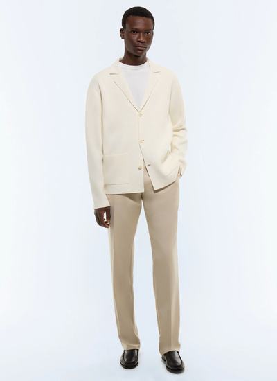 Cardigan ecru homme Fursac - A2JANO-JA07-A002