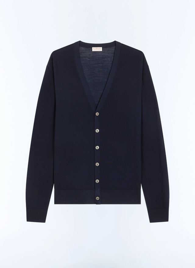 Cardigan bleu homme matière principale: 100% lainedoublure: aucune Fursac - A2JIDA-LA01-D030