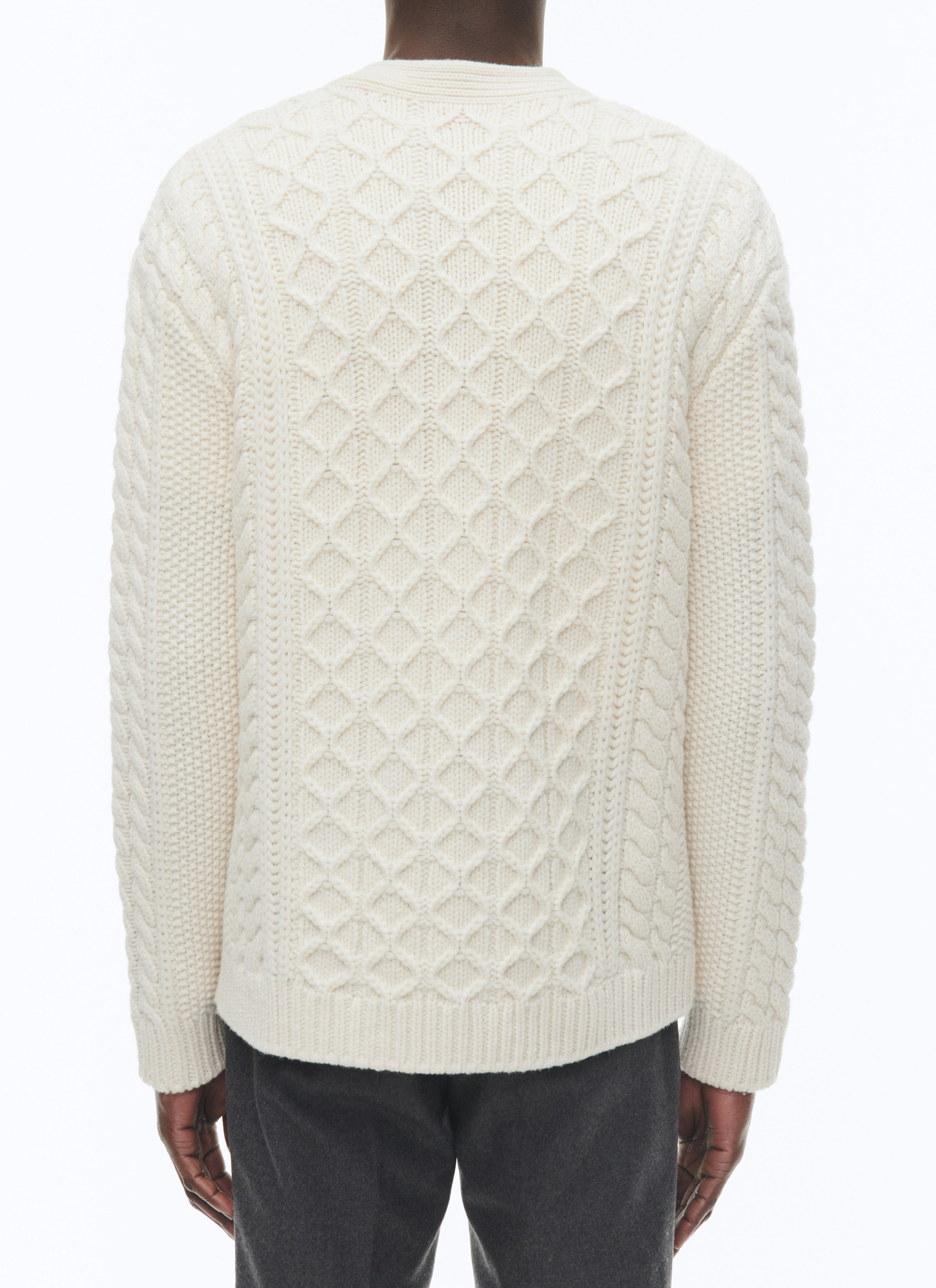 Men's ecru cardigan Fursac - A2CARA-CA01-A003