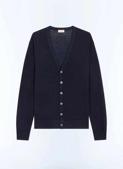 Men's blue, navy blue main material: 100% woollining: none cardigan Fursac - A2JIDA-LA01-D030