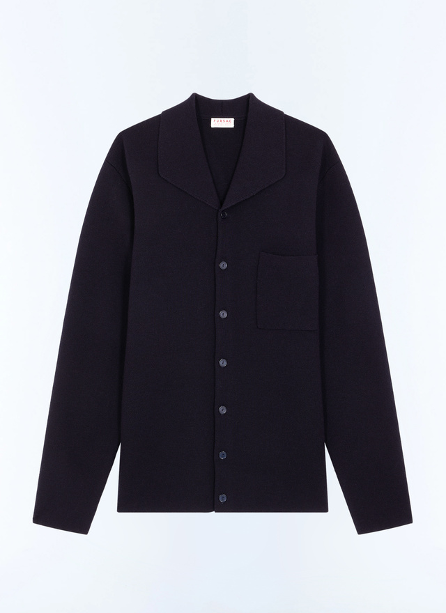 Men's blue, navy blue main material: 100% woollining: none cardigan Fursac - A2LAVE-GA12-D030