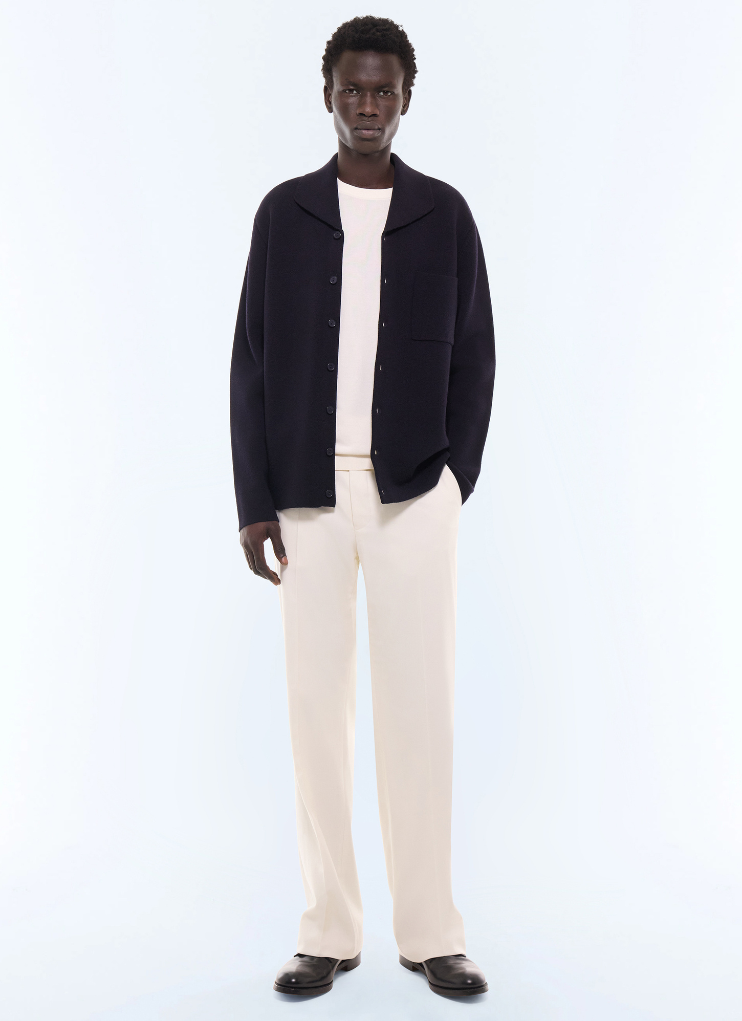 Men's cardigan navy main material: 100% woollining: none Fursac - A2LAVE-GA12-D030