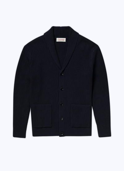 Men's navy blue cardigan Fursac - A2ARTY-AA24-30