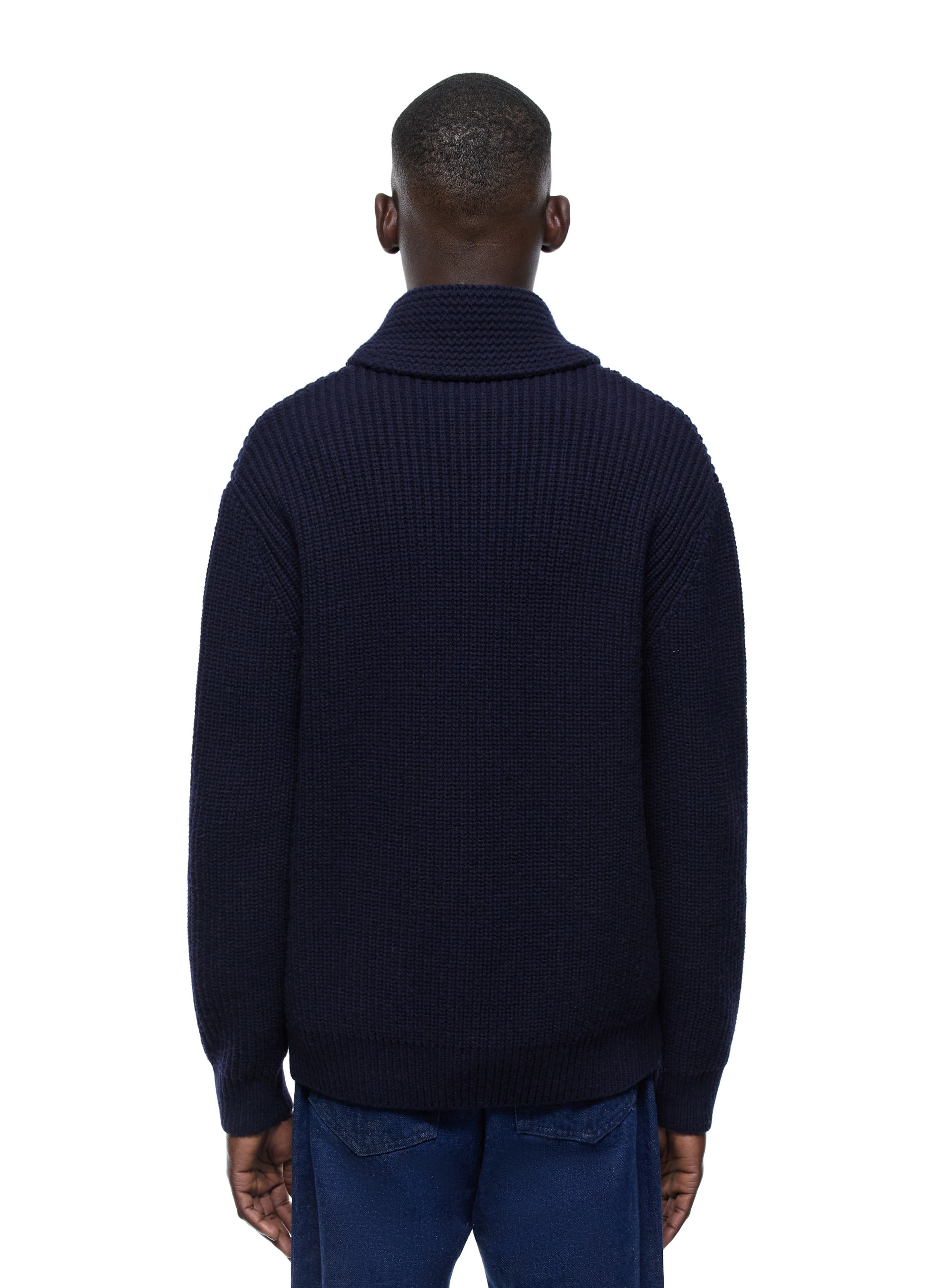 Navy Blue Cardigan for Men - Fursac A2ETYS-EA02-D030