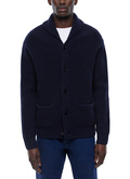 Cardigan in certified wool - A2ETYS-EA02-D030