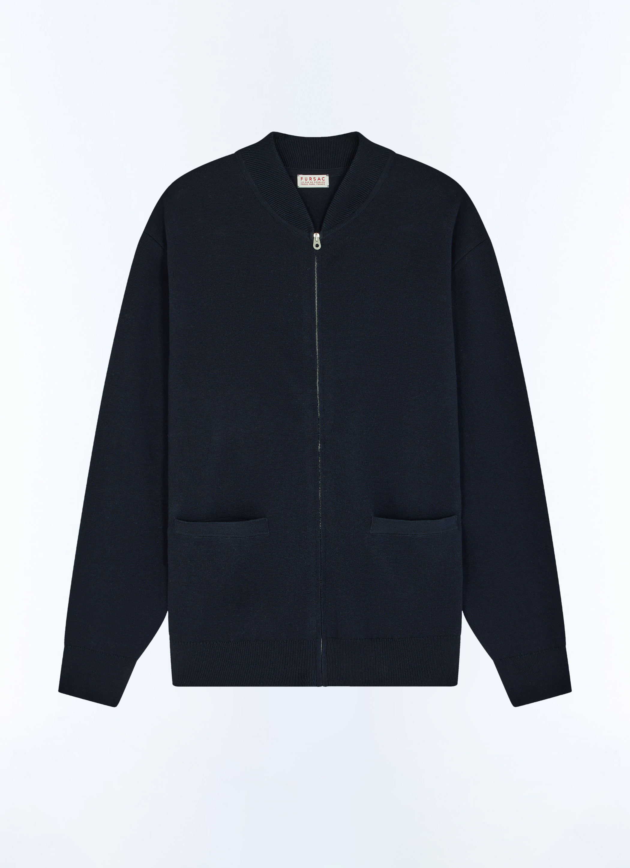 Navy blue cardigan cardigan A2FZIP-FA15-D030 - Men's cardigan