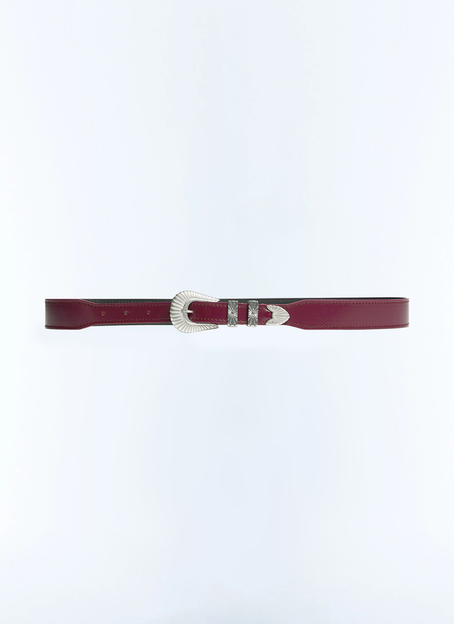 Ceinture bordeaux homme Fursac - E2CEIN-VE11-C014