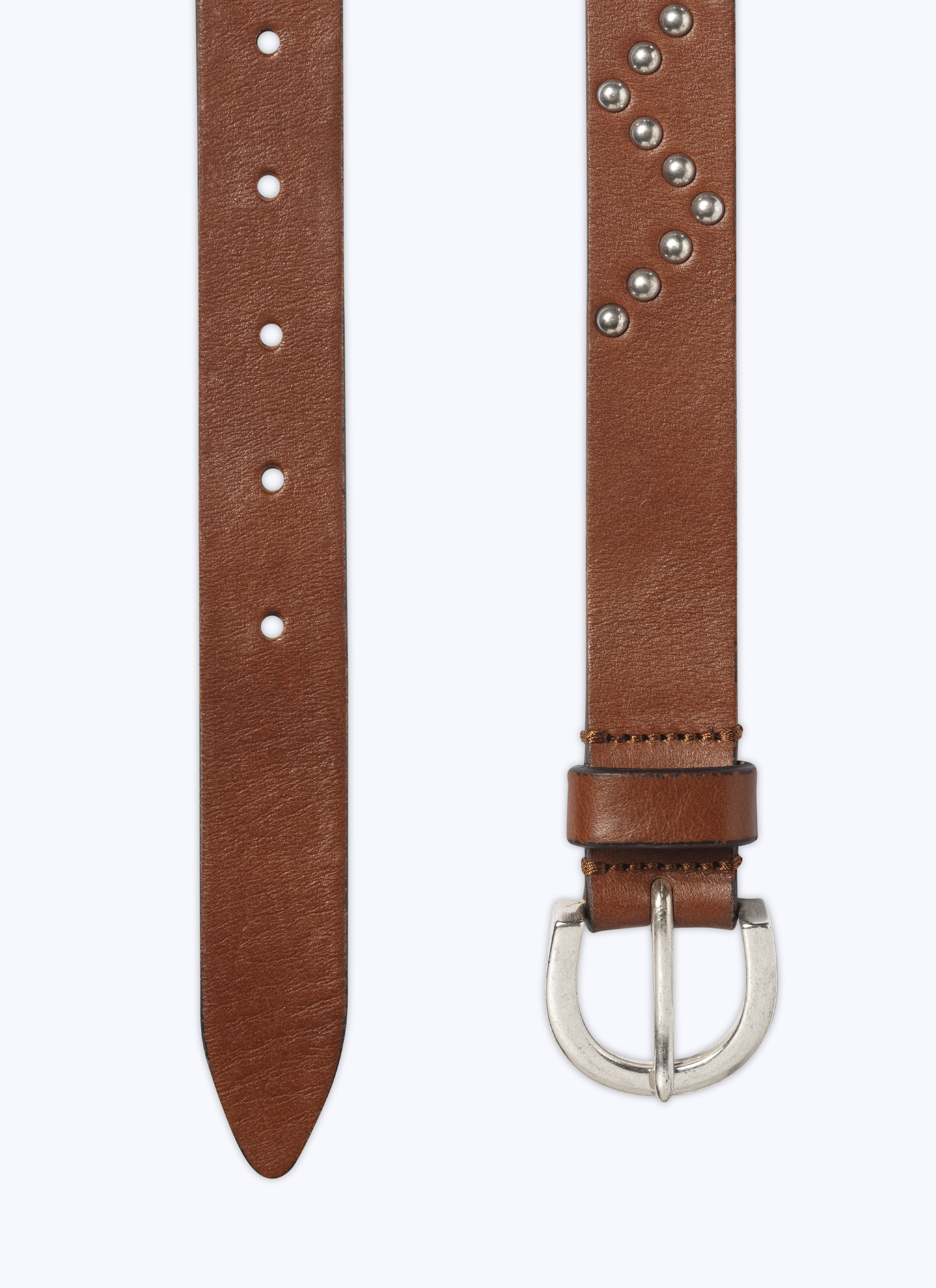 FURSAC - Ceinture à clous en cuir de vachette - Taille 85 - Homme