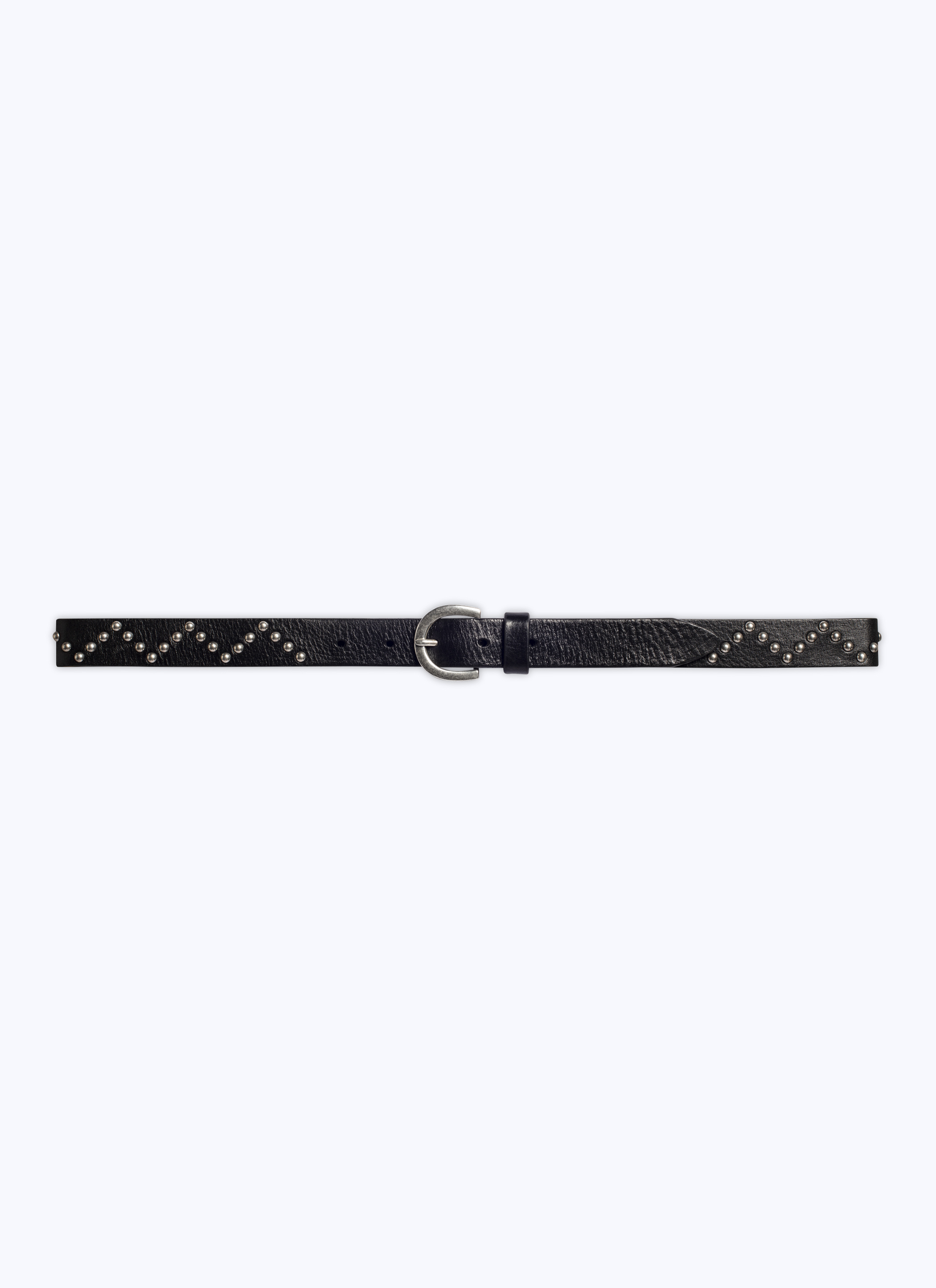 FURSAC - Ceinture à clous en cuir de vachette - Homme - Taille 85 - Noir