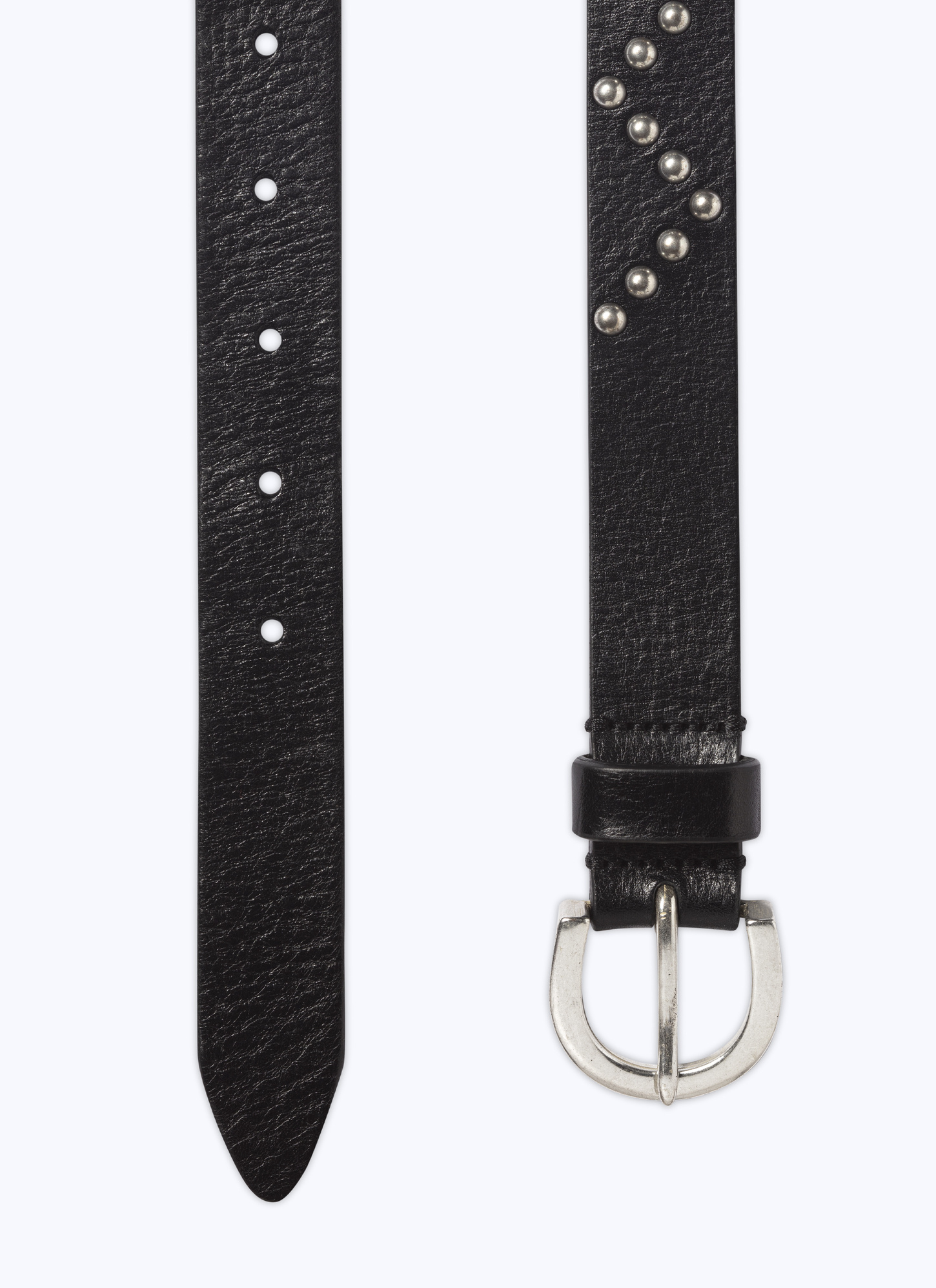 Ceinture homme noir cuir de vachette Fursac - E2CEIN-CL03-B020
