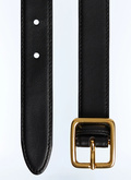 Ceinture fine à boucle carrée en cuir - E2CEIN-JL04-B020