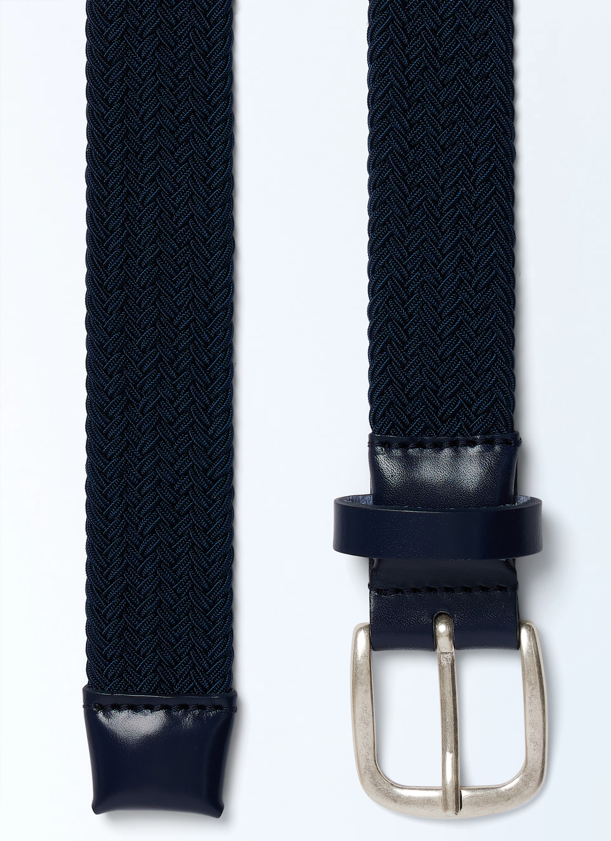 FURSAC - Ceinture tressée élastique - Homme - Taille 85 - Bleu