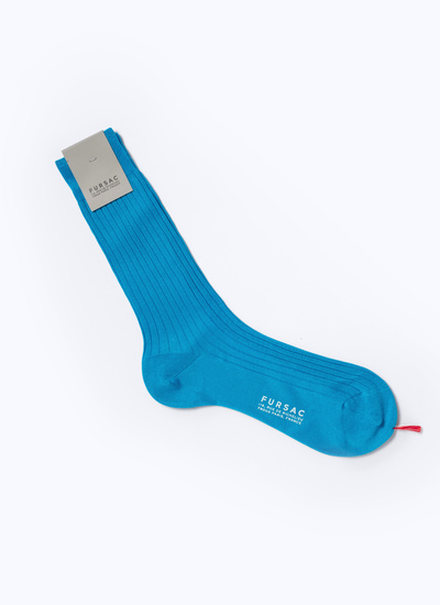 Chaussette homme bleu coton égyptien Fursac - 23ED2SOCK-VA17/37