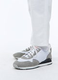 Sneakers en cuir et nylon blanches et grises - PERLSNEAK-TL04/01