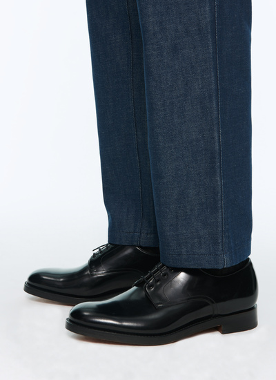 Chaussures homme noir cuir de veau glacé Fursac - PERLDERBY-EC02/20