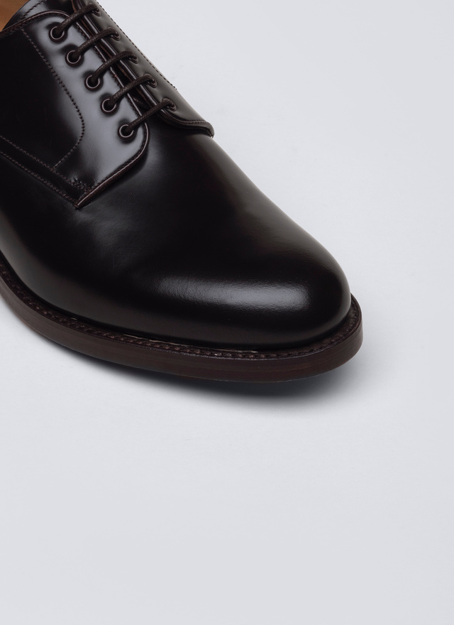 Chaussures Derby brun homme cuir de veau glacé Fursac - PERLDERBY-EC02/18