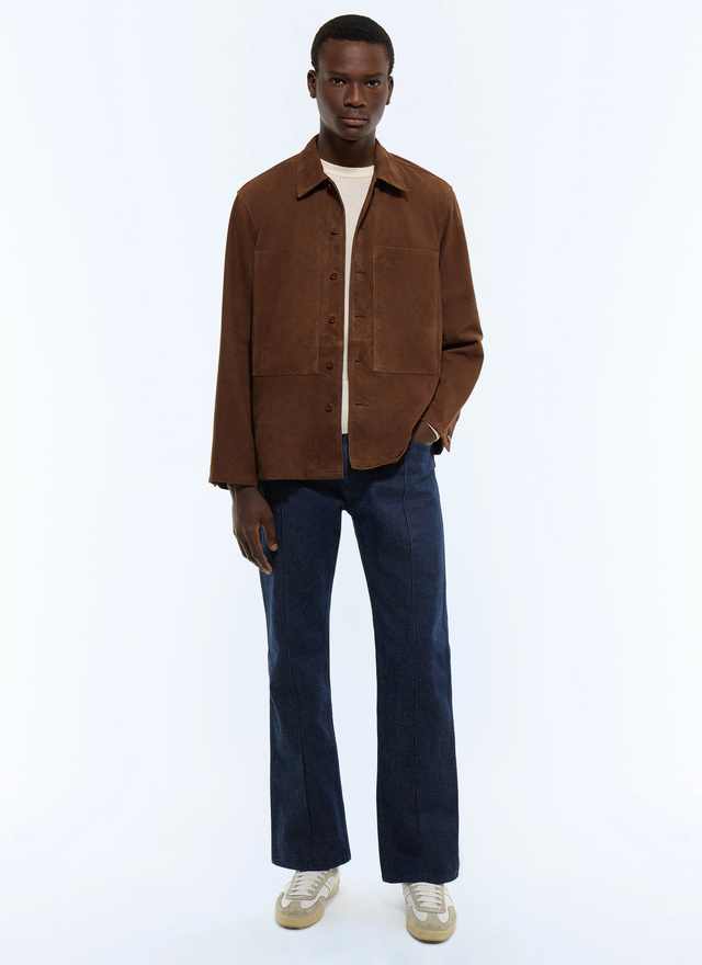 Chemise marron homme Fursac - H3JEAU-JH15-G018