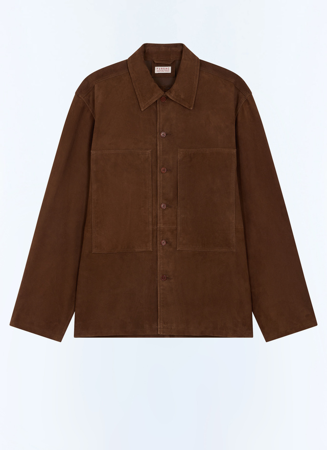 Chemise cuir suédé de chèvre certifié homme Fursac - H3JEAU-JH15-G018