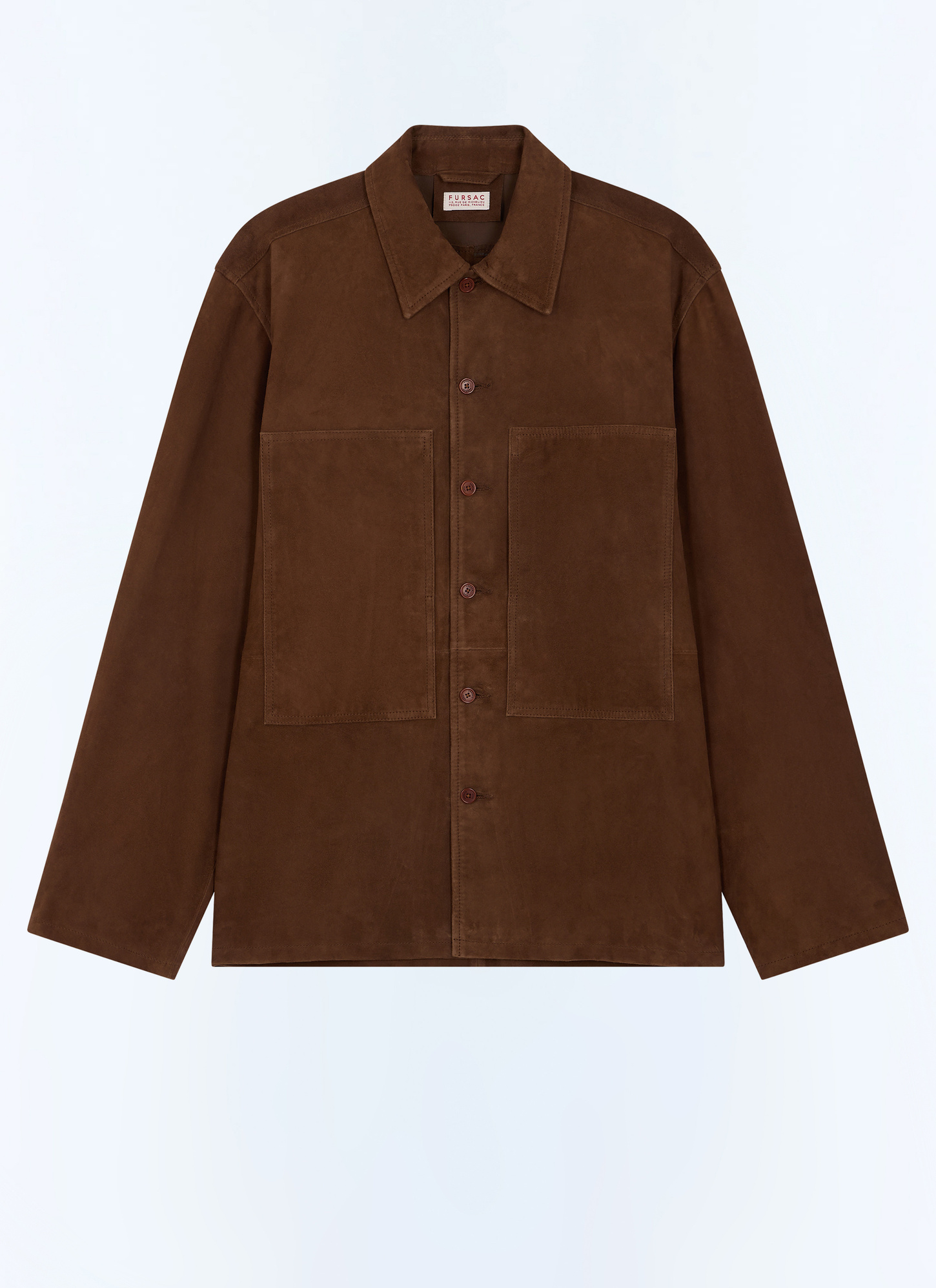 Chemise cuir suédé de chèvre certifié homme Fursac - H3JEAU-JH15-G018