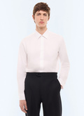 Chemise gorge cachée en twill de coton - H3LODI-E005-01