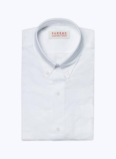 Chemise blanc homme oxford de coton Fursac - H3ABIA-VH42-01