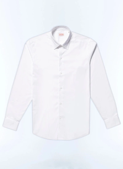 Chemise blanc homme popeline de coton Fursac - H3AXAN-E005-01