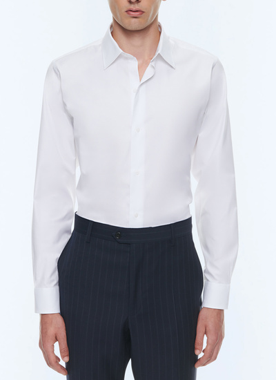 Chemise homme blanc popeline de coton Fursac - H3AXAN-E005-01