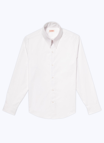 Chemise blanc homme popeline de coton Fursac - H3CHIC-E005-01