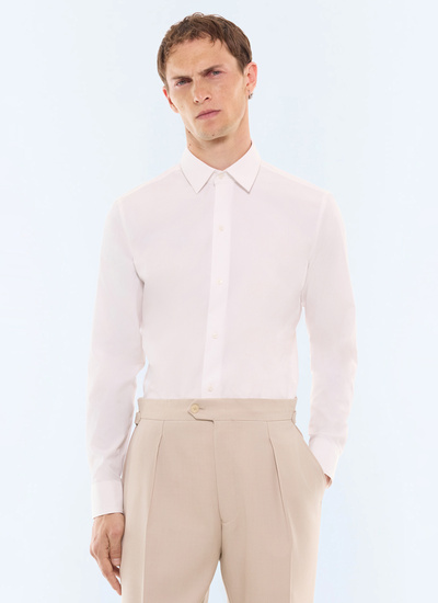 Chemise homme blanc 100% coton Fursac - H3JXAN-J001-01