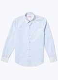 Chemise à rayures bleu ciel en popeline de coton - 23EH3ADAV-BH06/39