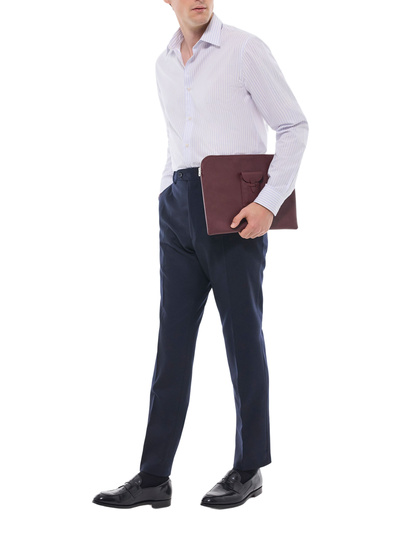 Chemise blanc homme popeline de coton Fursac - H3AXAN-GH14-D039
