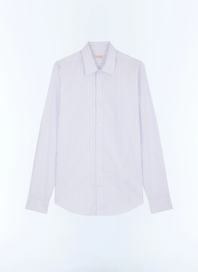 Chemise bleu homme popeline de coton Fursac - H3AXAN-GH14-D039