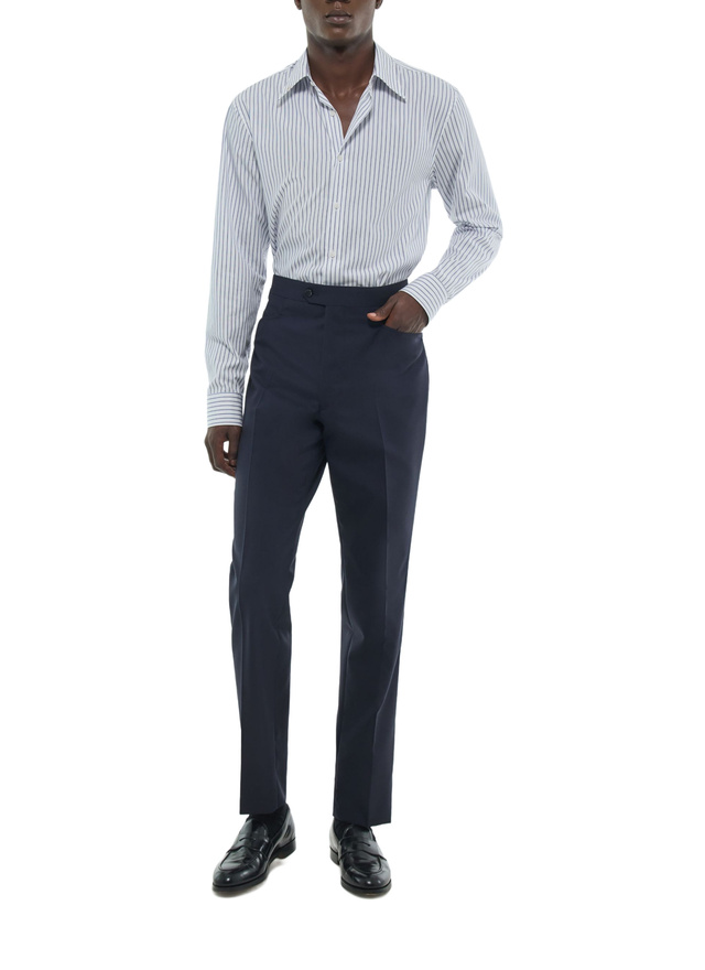 Chemise bleu homme popeline de coton Fursac - H3ADAV-FH18-D030