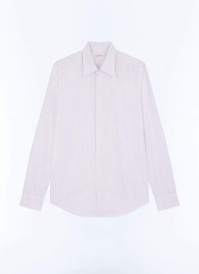 Chemise rouge homme popeline de coton Fursac - H3AXAN-GH13-C014