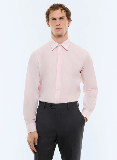 Chemise homme blanc popeline de coton double retors Fursac - H3AXAN-JH50-F006