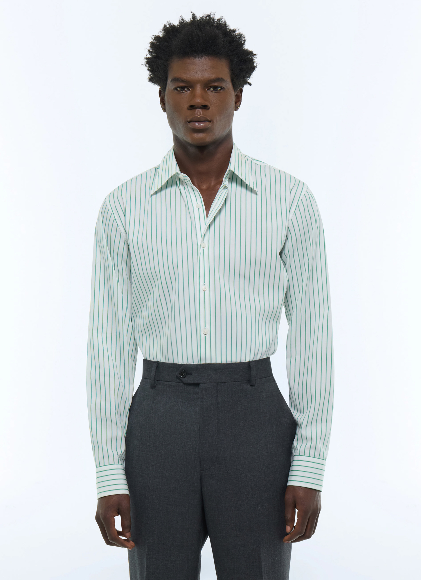 Chemise homme blanc popeline de coton Fursac - H3ADAV-FH18-H008