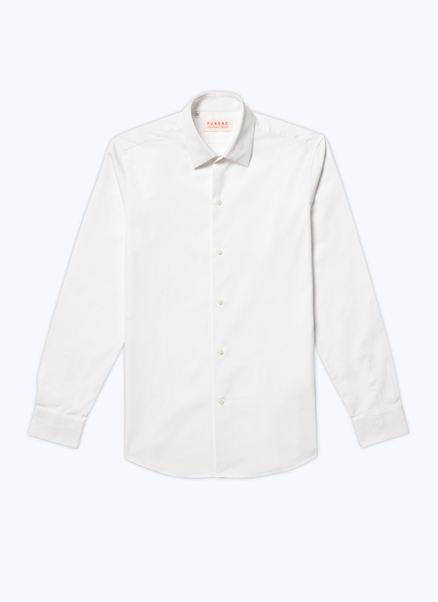 Chemise blanc homme twill de coton Fursac - H3TXAN-R001-01