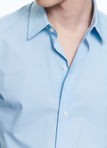 Chemise bleu ciel en popeline de coton - 21HH3OXAN-TH67/39