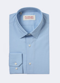 Chemise bleu ciel en popeline de coton - 21HH3OXAN-TH67/39