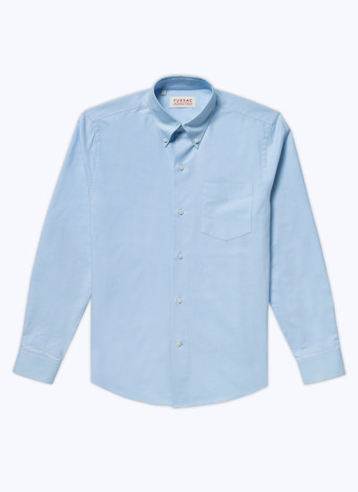 Chemise bleu homme oxford de coton Fursac - H3ABIA-VH42-39