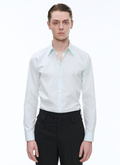 Chemise bleu ciel en popeline de coton - H3ADAV-AH01-96