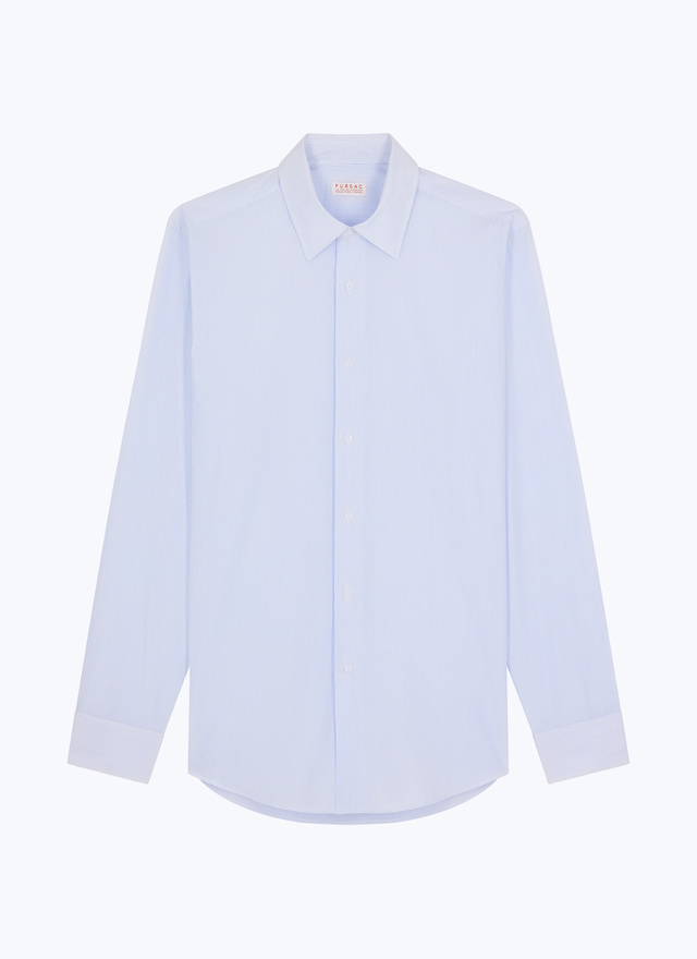 Chemise bleu homme coton égyptien Fursac - H3AXAN-PH27-38