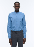 Chemise en popeline de coton bleu ciel - H3TIKA-AH16-38