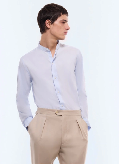 Chemise homme bleu ciel popeline de coton bio Fursac - H3TIKA-VH15-39