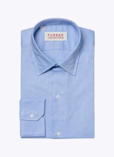 Chemise bleu homme coton Fursac - H3AXAN-AH78-38