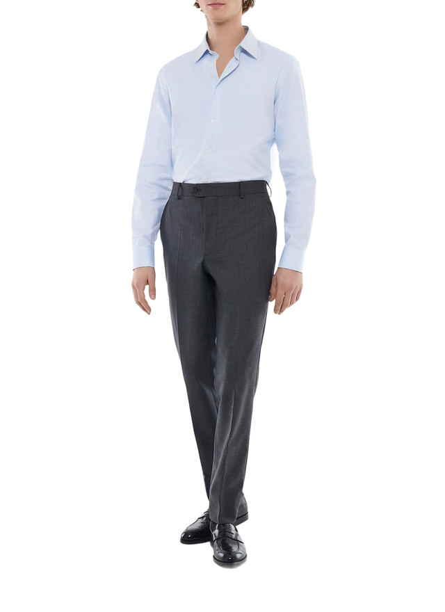 Chemise bleu homme coton certifié Fursac - H3AXAN-FH06-D004